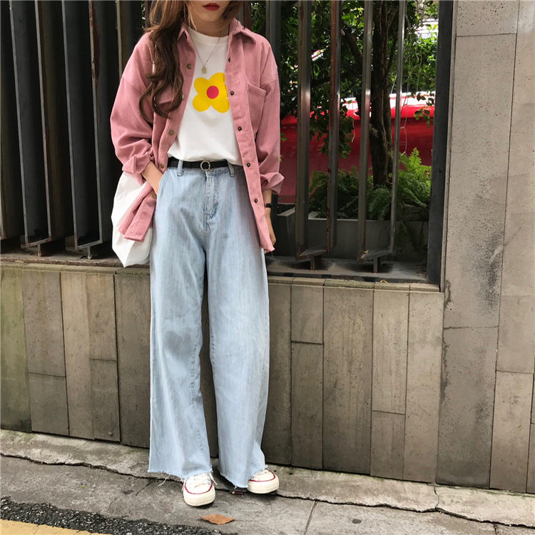 Women's Oversized Corduroy Shacket – Loose Fit Button-Down Shirt Jacket Shirt Jackets mpncm1-10.myshopify.com womens-oversized-corduroy-shacket-loose-button-down Fittyluxe