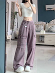Retro Purple Cargo Jeans for Women – High-Waist Loose Fit Baggy Denim Trousers Jeans mpncm1-10.myshopify.com retro-purple-cargo-jeans-womens-baggy-high-waist Fittyluxe