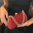 Elegant Crystal Embellished Clutch Bag – Socialite Bridal Chain Shoulder Bag