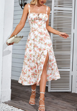 French Style Floral Corset Midi Dress – High-Slit A-Line Sling Back Tie Dress Midi Dresses mpncm1-10.myshopify.com french-style-floral-corset-midi-dress-high-slit Fittyluxe